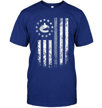 Load image into Gallery viewer, Vancouver Canucks american flag stars shirt