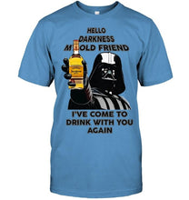 Load image into Gallery viewer, Darth vader loves Jose Cuervo tequila Hello darkness my old friend i've come to drink with you again t shirt