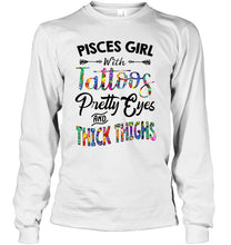 Load image into Gallery viewer, Pisces girl with tattoos pretty eyes and thick thighs Ash T Shirt