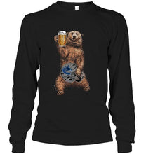 Load image into Gallery viewer, Vancouver Canucks Beer drinking bear shirt