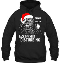 Load image into Gallery viewer, I find you lack of cheer disturbing christmas santa darth vader star wars fan t shirt