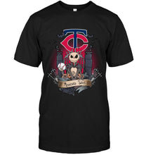 Load image into Gallery viewer, Minnesota Twins Jack Skellington shirt