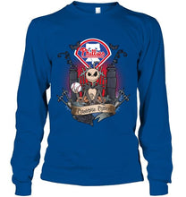 Load image into Gallery viewer, Philadelphia Phillies Jack Skellington shirt