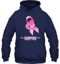 Load image into Gallery viewer, Vancouver Canucks real fans wear pink br east cancer support shirt