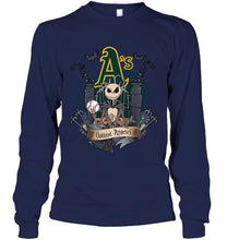 Load image into Gallery viewer, Oakland Athletics Jack Skellington shirt