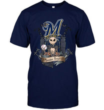 Load image into Gallery viewer, Milwaukee Brewers Jack Skellington shirt