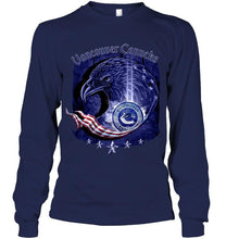 Load image into Gallery viewer, vancouver canucks eagle american flag shirt