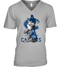 Load image into Gallery viewer, Vancouver Canucks tattoo cat funny fan t shirt