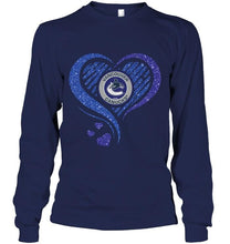 Load image into Gallery viewer, Vancouver Canucks heart glittering shirt