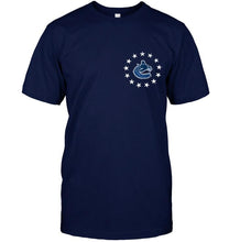 Load image into Gallery viewer, Stand for the flag kneel for the cross Vancouver Canucks nation shirt