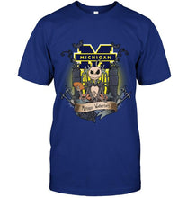 Load image into Gallery viewer, Michigan Wolverines Jack Skellington shirt