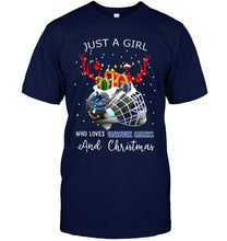 Load image into Gallery viewer, Just a girl who love Vancouver Canucks and christmas fan shirt