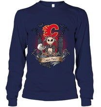 Load image into Gallery viewer, Calgary Flames Jack Skellington shirt