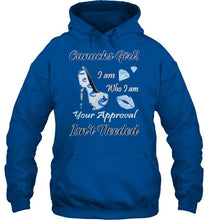 Load image into Gallery viewer, Canucks Girl I am who I am your approval isn't needed Vancouver Canucks fan high heel glittering shirt
