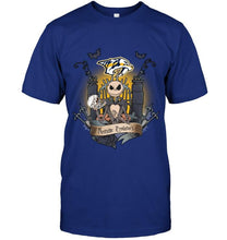 Load image into Gallery viewer, Nashville Predators Jack Skellington shirt