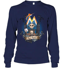 Load image into Gallery viewer, Miami Marlins Jack Skellington shirt