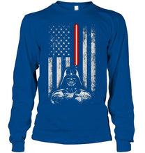 Load image into Gallery viewer, Darth vader star wars american flag t shirt