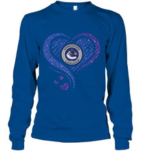 Load image into Gallery viewer, Vancouver Canucks heart glittering shirt
