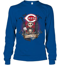 Load image into Gallery viewer, Cincinnati Reds Jack Skellington shirt