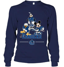 Load image into Gallery viewer, Vancouver Canucks mickey donald goofy fan shirt
