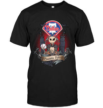 Load image into Gallery viewer, Philadelphia Phillies Jack Skellington shirt