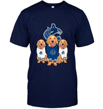 Load image into Gallery viewer, Golden Retriever Vancouver Canucks fan shirt