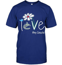 Load image into Gallery viewer, Love my Canucks Vancouver Canucks daisy fan shirt