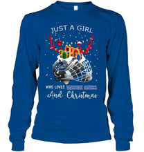 Load image into Gallery viewer, Just a girl who love Vancouver Canucks and christmas fan shirt