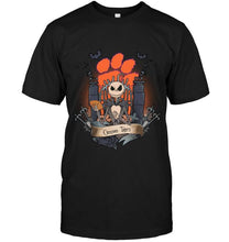 Load image into Gallery viewer, Clemson Tigers Jack Skellington shirt