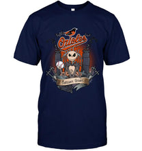 Load image into Gallery viewer, Baltimore Orioles Jack Skellington shirt