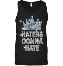 Load image into Gallery viewer, Vancouver Canucks king haters gonna hate crown glitter pattern t shirt