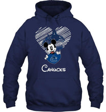 Load image into Gallery viewer, Mickey loves Vancouver Canucks fan shirt