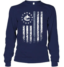 Load image into Gallery viewer, Vancouver Canucks american flag stars shirt