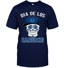 Load image into Gallery viewer, Dia de los Vancouver Canucks sugar skull poco loco shirt