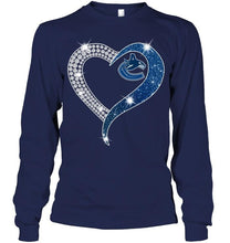 Load image into Gallery viewer, Vancouver Canucks glitter diamond heart shirt