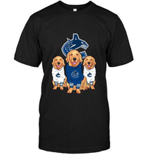 Load image into Gallery viewer, Golden Retriever Vancouver Canucks fan shirt