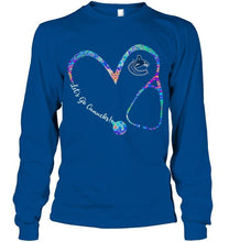 Load image into Gallery viewer, Let's go Vancouver Canucks dyed nurse scope love shirt