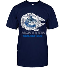 Load image into Gallery viewer, Come to Vancouver Canucks side star wars millennium falcon fan t shirt