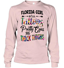 Load image into Gallery viewer, Florida girl tattoos pretty eyes and thick thighs White T Shirt