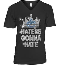 Load image into Gallery viewer, Vancouver Canucks king haters gonna hate crown glitter pattern t shirt