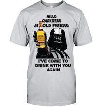 Load image into Gallery viewer, Darth vader loves Jose Cuervo tequila Hello darkness my old friend i've come to drink with you again t shirt