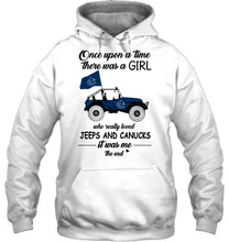 Load image into Gallery viewer, Once upon a time a girl really loved jeeps and Vancouver Canucks it was me shirt