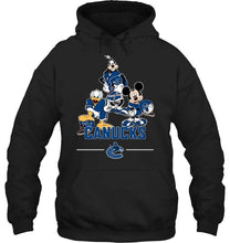 Load image into Gallery viewer, Vancouver Canucks mickey donald goofy fan shirt