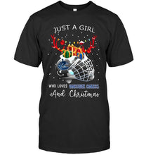 Load image into Gallery viewer, Just a girl who love Vancouver Canucks and christmas fan shirt