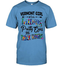 Load image into Gallery viewer, Vermont girl tattoos pretty eyes and thick thighs White T Shirt