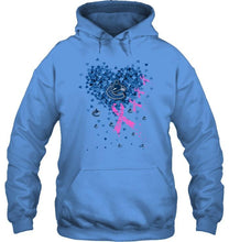 Load image into Gallery viewer, Vancouver Canucks tiny heart love shaped br east cancer shirt