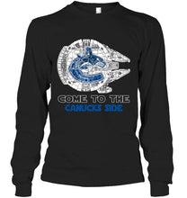 Load image into Gallery viewer, Come to Vancouver Canucks side star wars millennium falcon fan t shirt