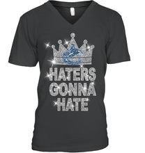 Load image into Gallery viewer, Vancouver Canucks king haters gonna hate crown glitter pattern t shirt