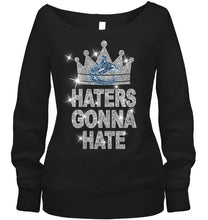 Load image into Gallery viewer, Vancouver Canucks king haters gonna hate crown glitter pattern t shirt