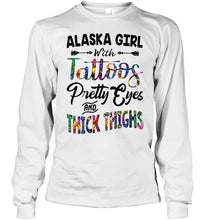 Load image into Gallery viewer, Alaska girl tattoos pretty eyes and thick thighs White T Shirt